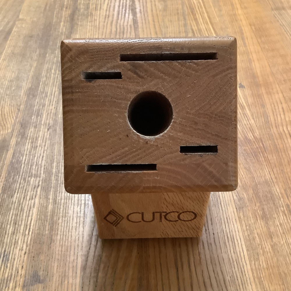 Cutco Wooden Knife Block 5 slots Made in USA